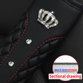 1 diamond-encrusted Blingbling metal crown Faux sheepskin car supplies Seat belt shoulder strap Comfort safety belt