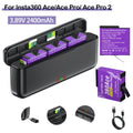 2400mAh Battery for Insta360 Ace Pro 2 Insta360 Ace Pro + 3-Slot LCD Charger for Insta360 Ace Insta 360 Ace Pro 2 Battery Camera