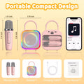 Karaoke Dual Wireless Bluetooth Microphone Portable Speaker Mic For iPhone Android Mobile Cell Phone PC System Machine Room Home