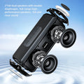 Rockmia EBS-045 Portable Wireless Music Speaker Bluetooth 5.0 RGB LED Lights Microphone TF Card Shoulder Strips