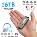 16TB USB 3.2 Metal Flash Drive - High-Speed Storage