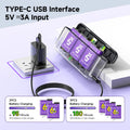 For DJI Osmo Action 6 5 Pro Action 4 3 Battery with Triple LED Charger 2250mAh for DJI Osmo 6 for DJI Osmo360 + TF Storage Box