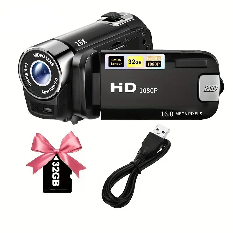 Black 270° Rotating LED Flip Screen Camera - Electrosphere South Africa